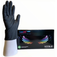 Рукавички нітрилові чорні CARE 365 Premium неопудрені, XL, 100 шт